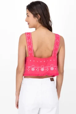 Blusa bordado sin mangas