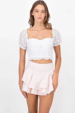 Blusa Copas Bordado Textura