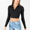 Blusa Corta Cuello Polo