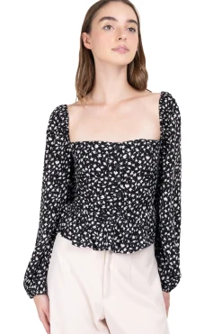 Blusa estampada botones