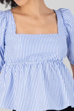 Blusa manga abullonada crop