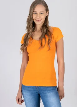 Blusa manga corta cuello v