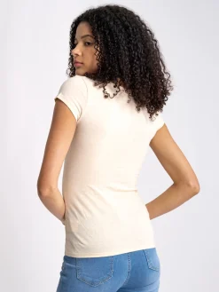 Blusa manga corta cuello v