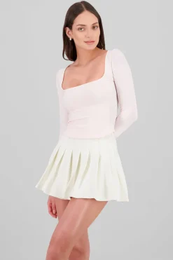 Blusa manga larga escote cuadrado