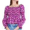 Blusa manga larga escote cuadrado detalle ligas