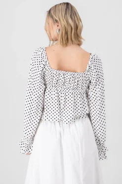 Blusa manga larga Polka Dots con moños Hypsters