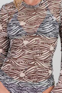 Blusa mesh gato alicia en el pais de las maravilla