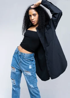 Blusa oversize elevadores