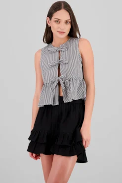 Blusa rayas detalle moños