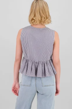 Blusa rayas detalle moños