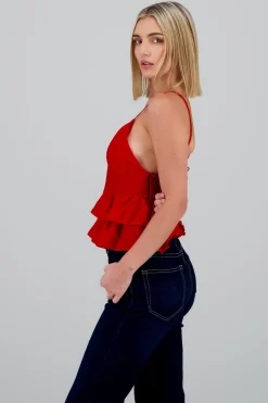 Blusa tirantes detalle olanes