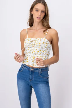 Blusa tirantes estampado flores
