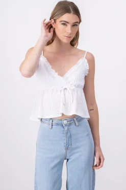 Blusa tirantes textura cinta