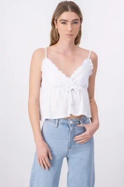 Blusa tirantes textura cinta