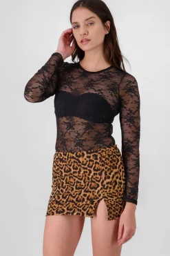 Body encaje manga larga