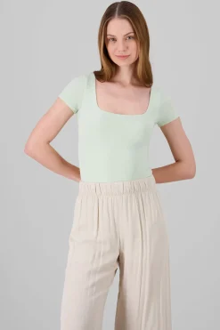 Body Escote Cuadrado Doble Tela