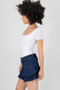 Body escote cuadrado doble tela