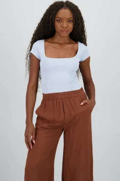 Body escote cuadrado manga corta