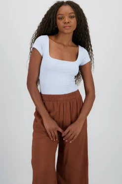 Body escote cuadrado manga corta