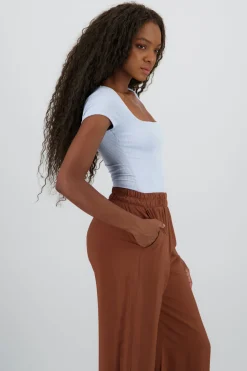 Body escote cuadrado manga corta