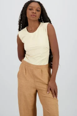 Body manga corta escote espalda