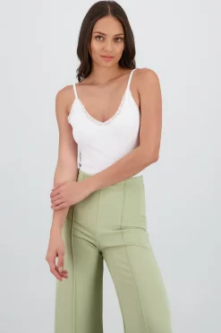 Body tirantes detalle encaje rib