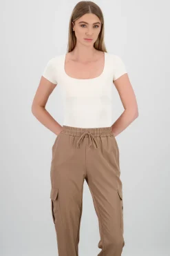 Bodysuit escote cuadrado doble tela