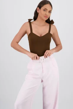 Bodysuit Liso Con Tirante Moños Hypsters