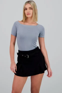 Bodysuit Liso Hombros Descubiertos