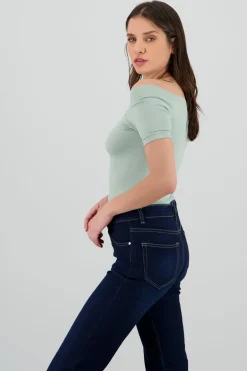 Bodysuit Liso Hombros Descubiertos