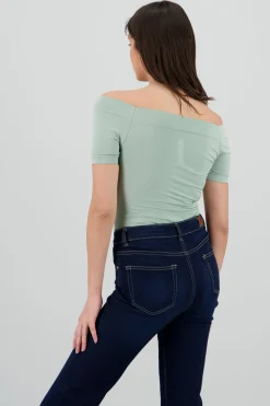 Bodysuit Liso Hombros Descubiertos