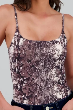 Bodysuit tirantes estampado vibora