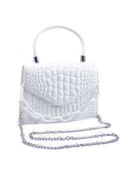 Bolsa Crossbody Cocodrilo Cadenas