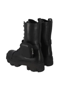 Bota combat larga con monedero