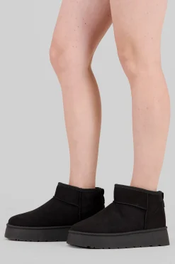 Bota corta plataforma peluche