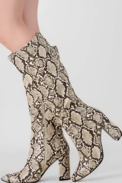 Bota estructurada larga puntual