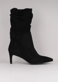 Bota fruncida tacón