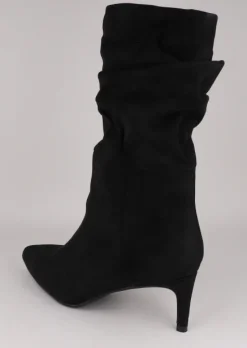 Bota fruncida tacón