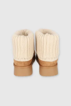 Bota invierno calceta tejida