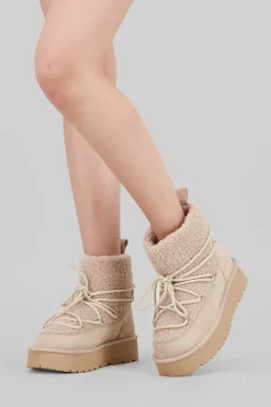 Bota invierno nieve cordón