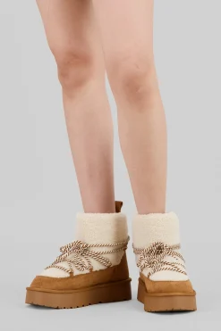 Bota invierno nieve cordón