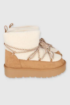 Bota invierno nieve cordón