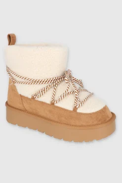 Bota invierno nieve cordón