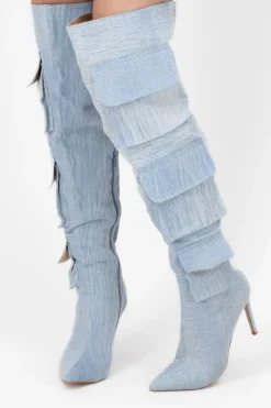 Bota larga bolsas cargo