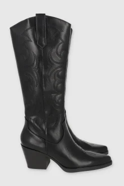 Bota larga vaquera bordados