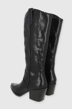 Bota larga vaquera bordados