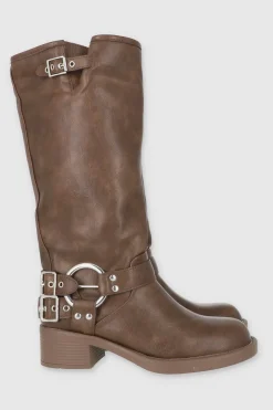 Bota motera hebilla superior