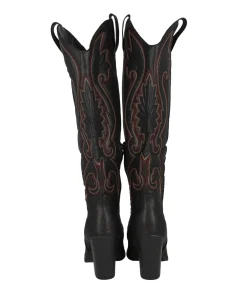 Bota Vaquera Costuras Tacón