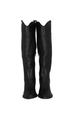 Bota Vaquera Efecto Piel Bordados