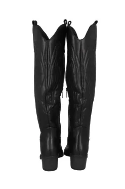 Bota Vaquera Efecto Piel Bordados